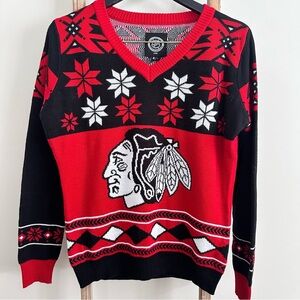 Chicago Blackhawks NHL Holiday Sweater Womens Size Large